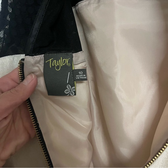 Taylor Dress with Polka Dots and Mesh Top - Size 10 - Picture 3 of 3